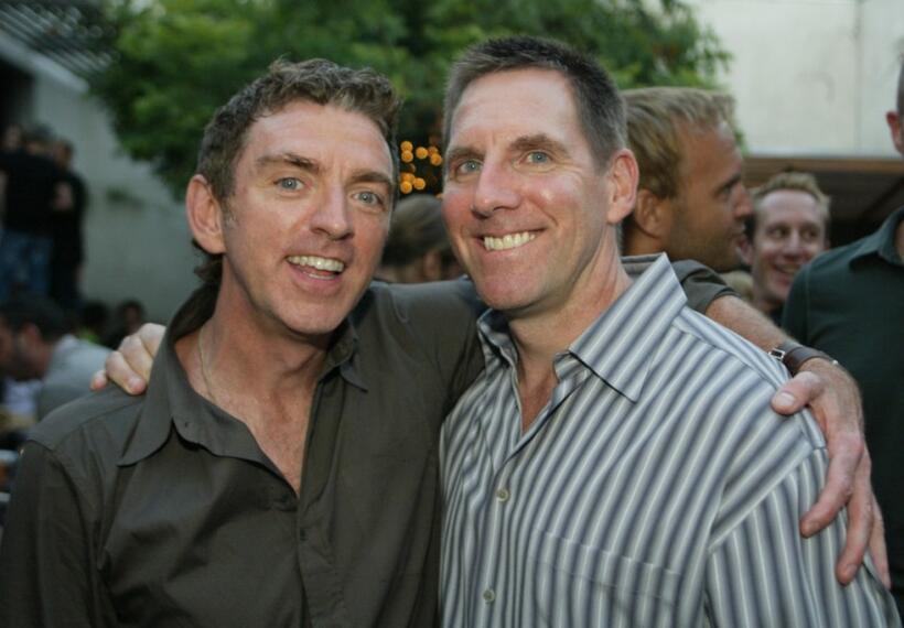 Producer Michael Patrick King and Tim Bagley at the premiere of "Situation: Comedy."