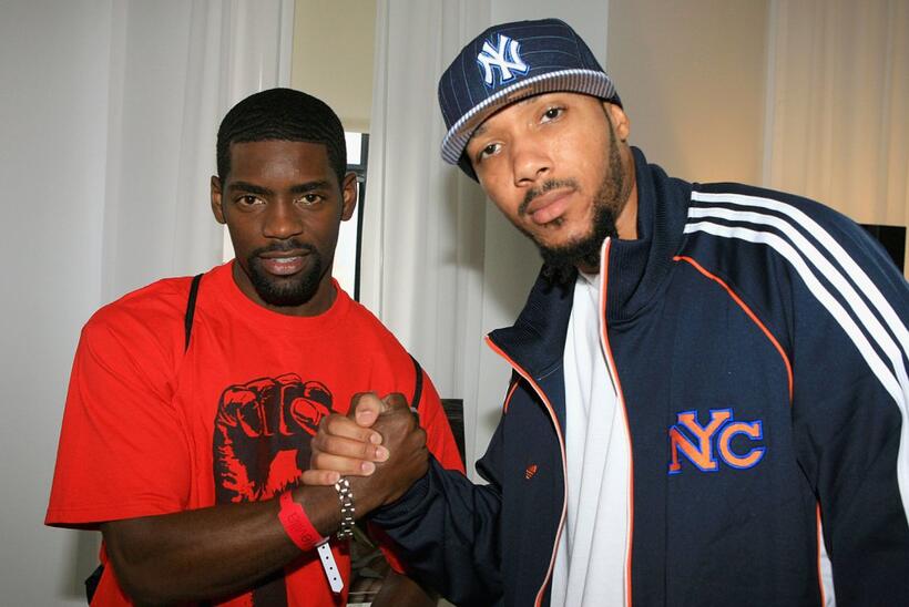 Nicoye Banks and Lyfe Jennings at the VMA Style Villa.