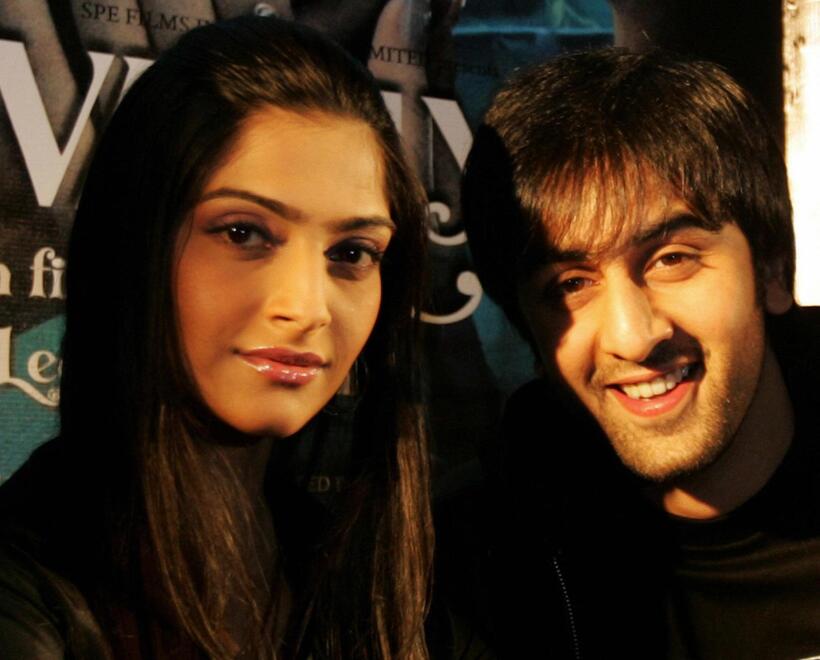 Sonam Kapoor and Ranbir Kapoor at the press conference of "Saawariya."