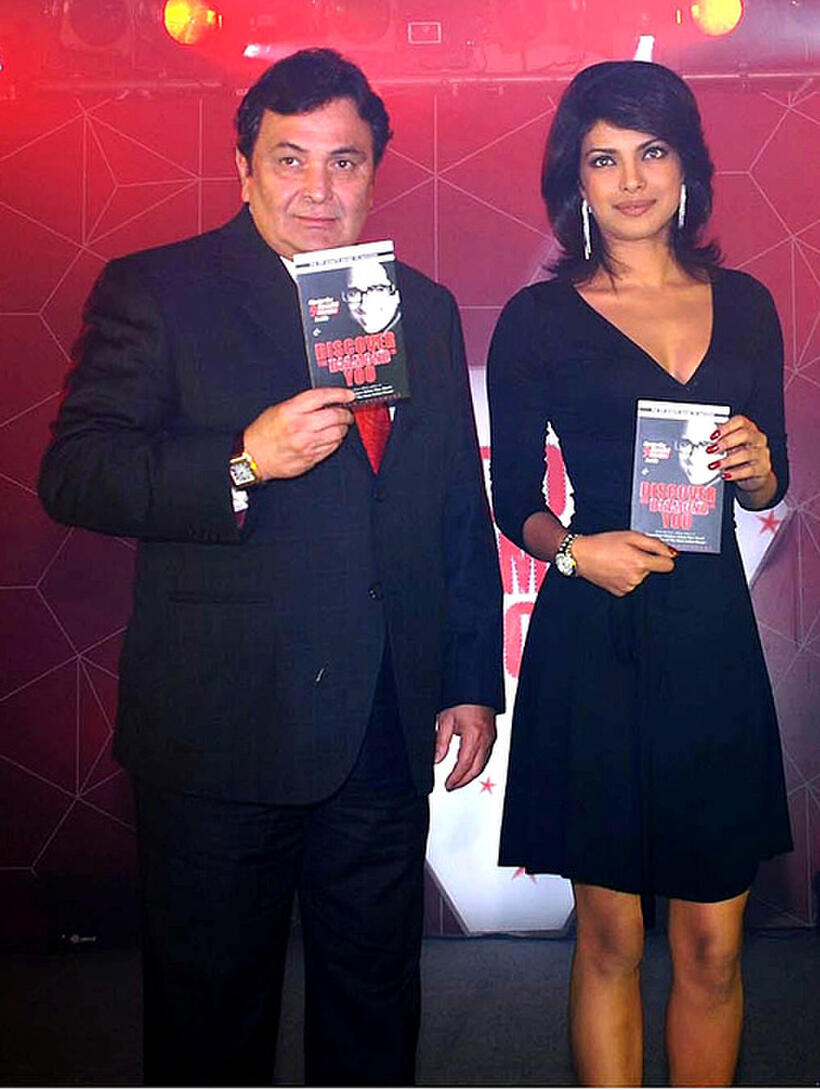 Rishi Kapoor and Priyanka Chopra at the book launch of "Discover the diamond in you - a 59 minute guide to success."
