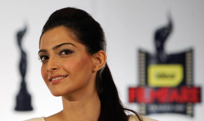 Sonam Kapoor at the media conference in New Delhi.