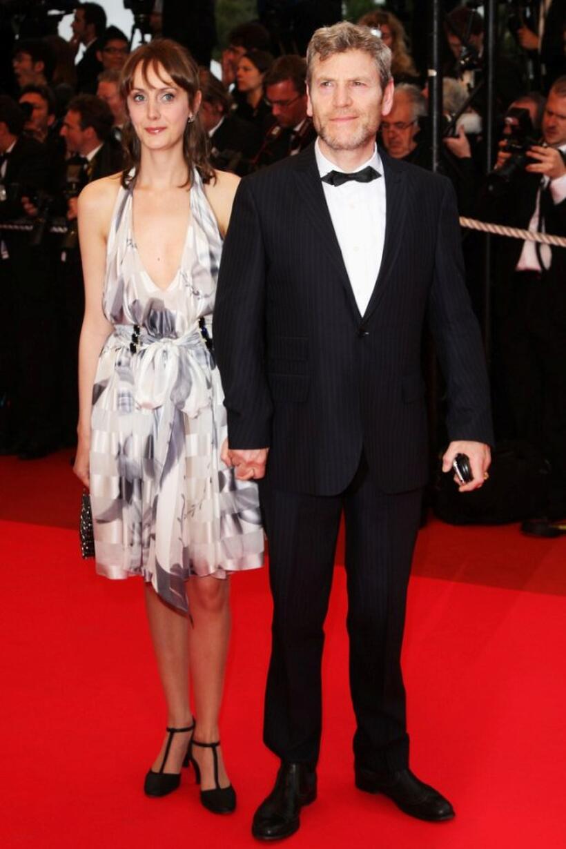 Tcheky Karyo and Guest at the premiere of "Changeling" during the 61st International Cannes Film Festival.