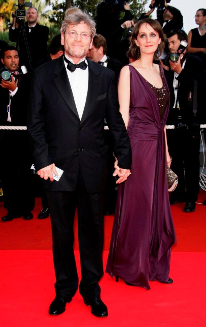Tcheky Karyo and Guest at the premiere of "Promise Me This" during the 60th International Cannes Film Festival.