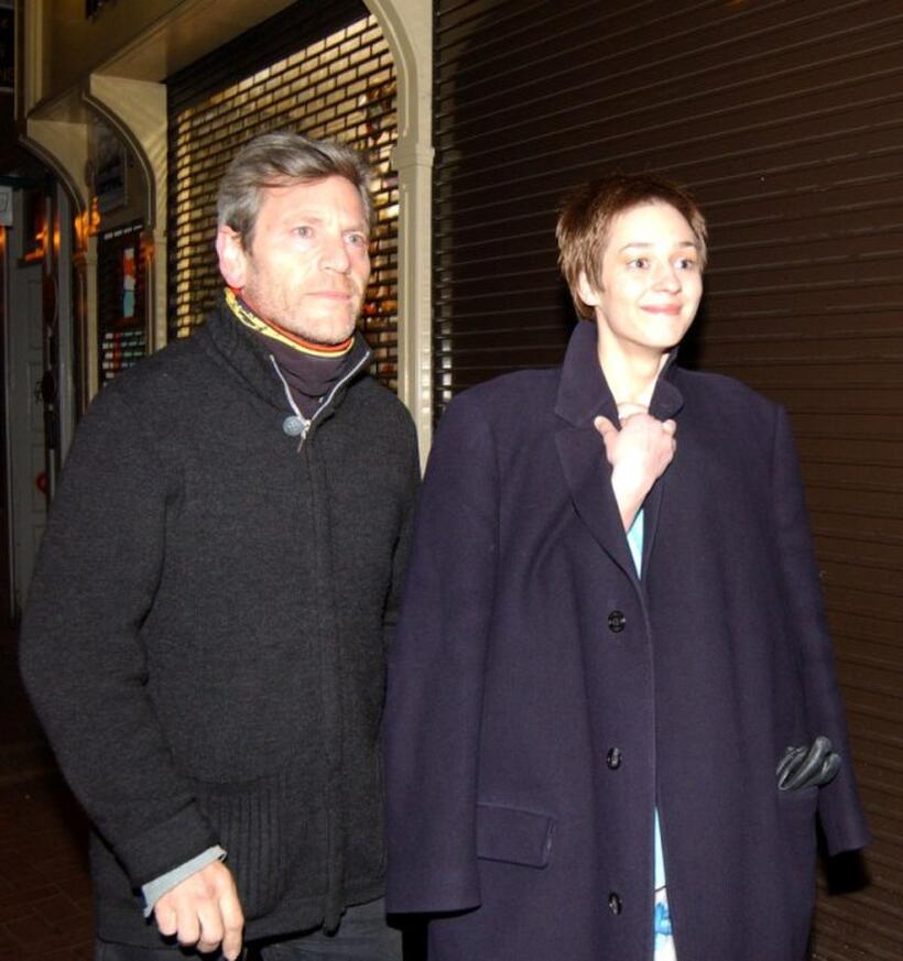 Tcheky Karyo and Nutsa Kukhiandize at the after party of the premiere of "The Good Thief."