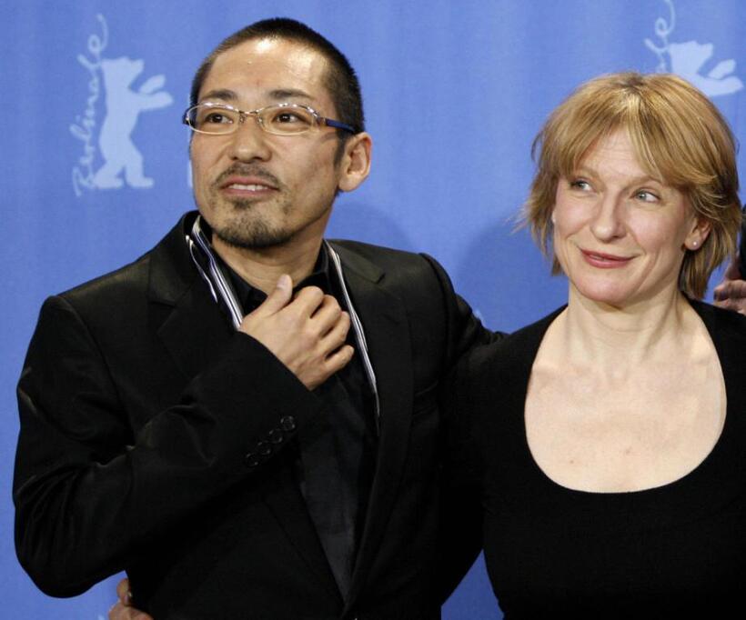 Teruyuki Kagawa and Dagmar Manzel at the photocall of "John Rabe" during the 59th Berlinale Film Festival.