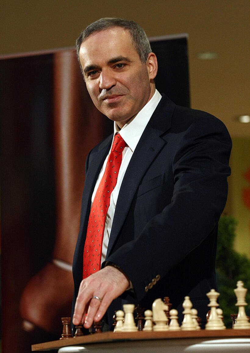 Garry Kasparov at the chess competition "Days of chess" in Plus-citi shopping-mall near Linz.
