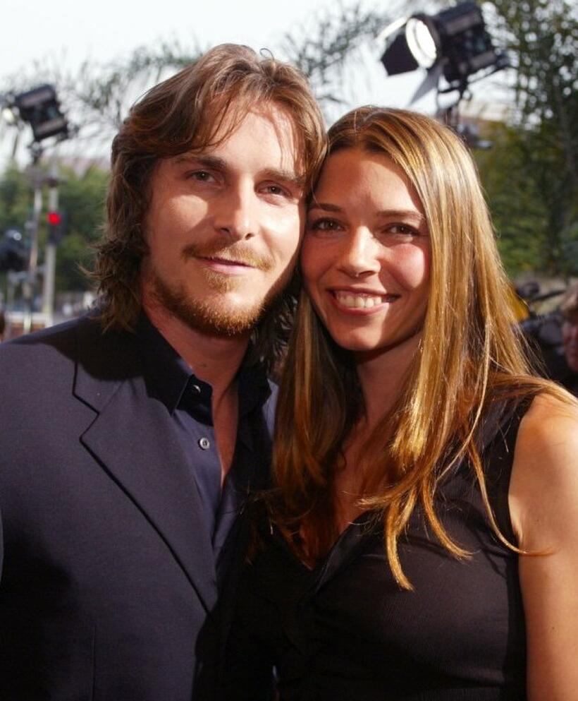 Christian Bale and his wife Sibi at the premiere of "Reign of Fire."
