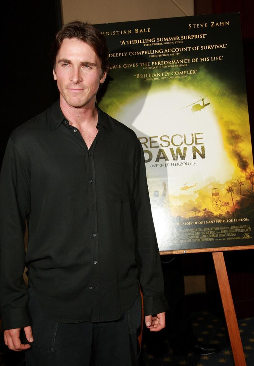 Christian Bale at the premiere of "Rescue Dawn."