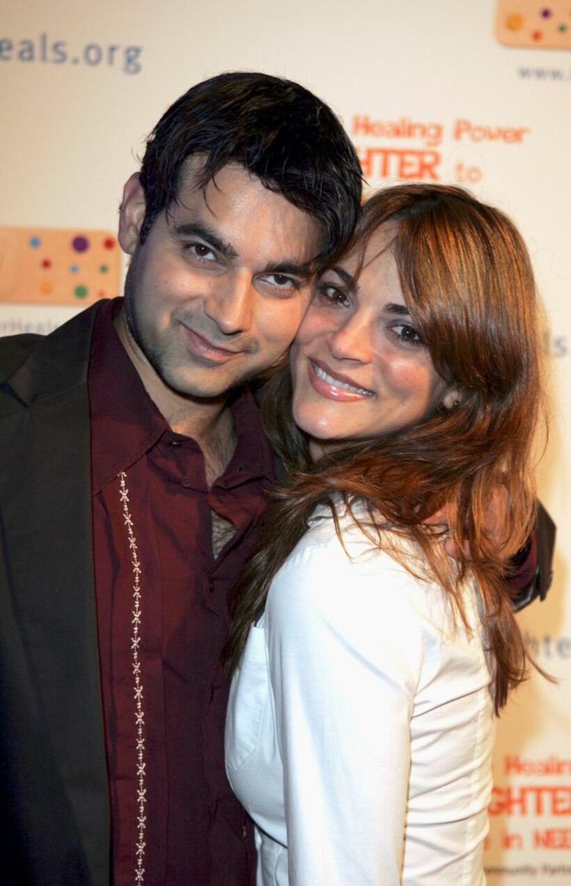 Reef Karim and Carolina Bacardi at the Laughter Heals Foundation and Stockholm Kristall Vodka "Healing Through Laughter" a cocktail event.