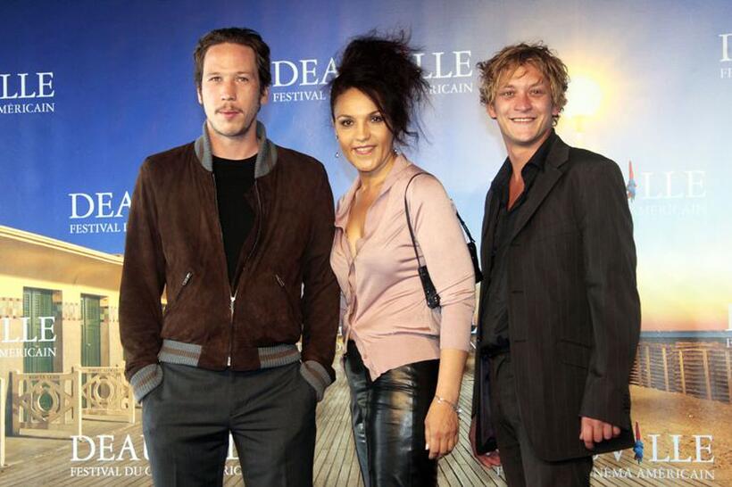 Reda Kateb, Faridah Rahouadj and Michael Eperlding at the photocall of "Qu'un seul tienne et les autres suivront" during the 35th US Film Festival.