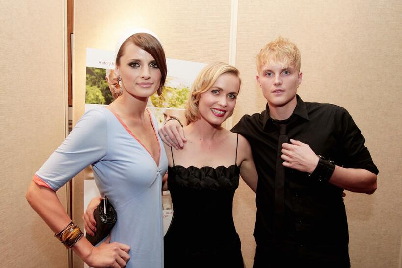 Stana Katic, Radha Mitchell and Toby Hemingway at the premiere of "Feast of Love."