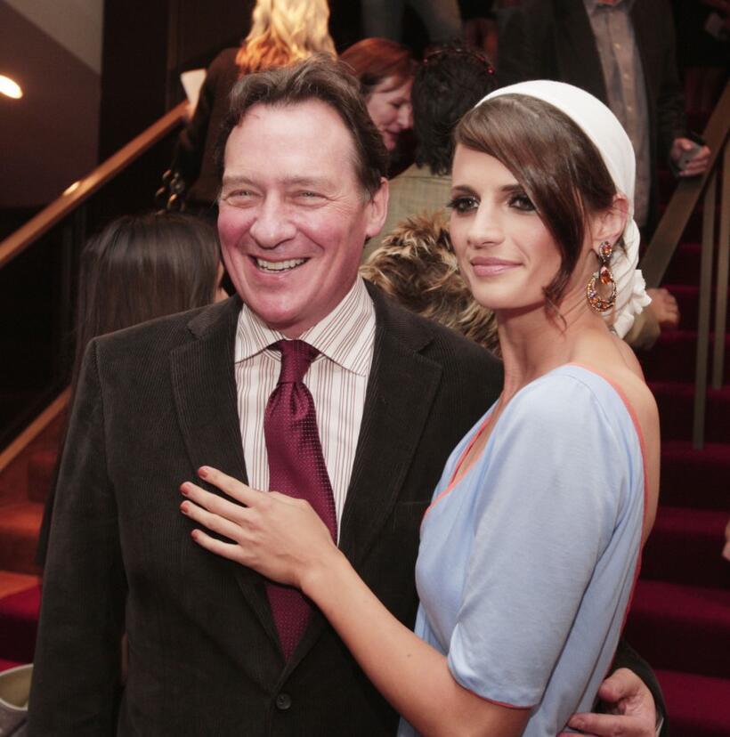 Producer Gary Lucchesi and Stana Katic at the premiere of "Feast of Love."