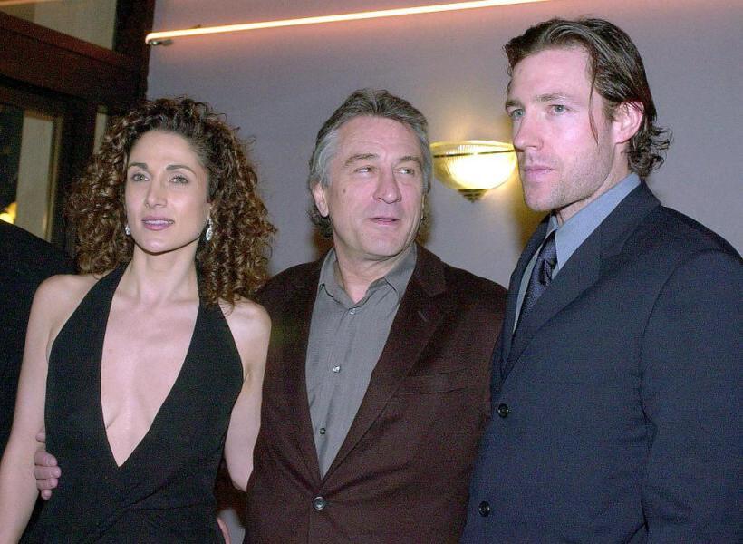 Melina Kanakaredes, Robert De Niro and Edward Burns at the premiere of "Fifteen Minutes."