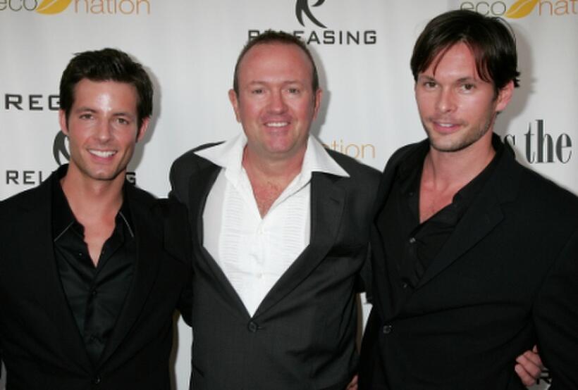 Philipp Karner, director C. Jay Cox and James O'Shea at the premiere of "Kiss the Bride."
