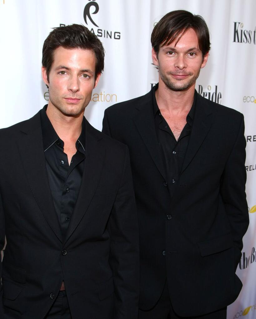 Philipp Karner and James O'Shea at the premiere of "Kiss the Bride."