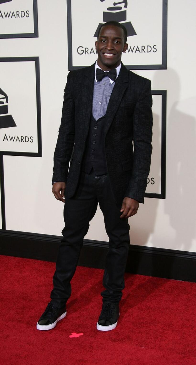 Elijah Kelley at the 50th Annual Grammy awards.