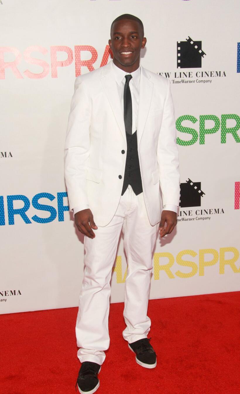 Elijah Kelley at the premiere of "Hairspray."