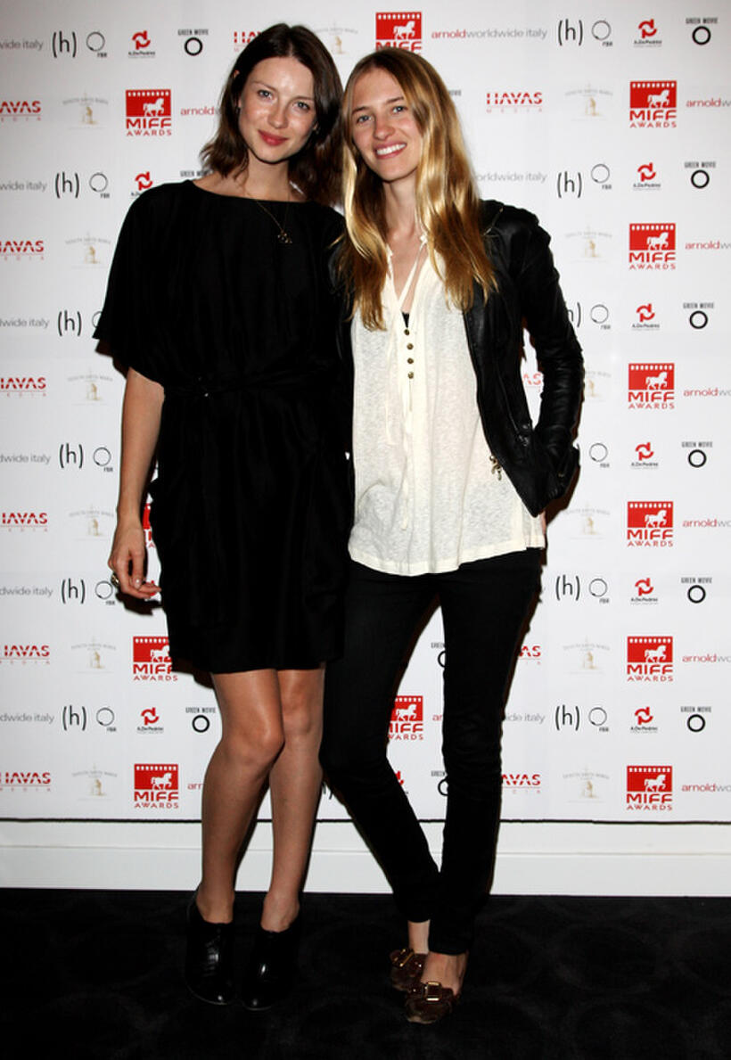 Caitriona Balfe and Sara Ziff at the MIFF Awards party night in Italy.