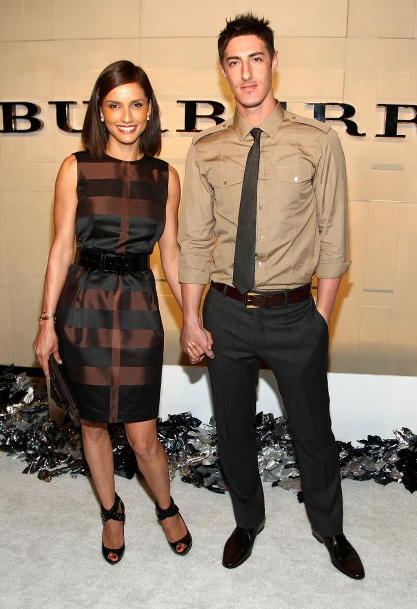 Leonor Varela and Eric Balfour at the grand re-opening of Burberry Beverly Hills store.