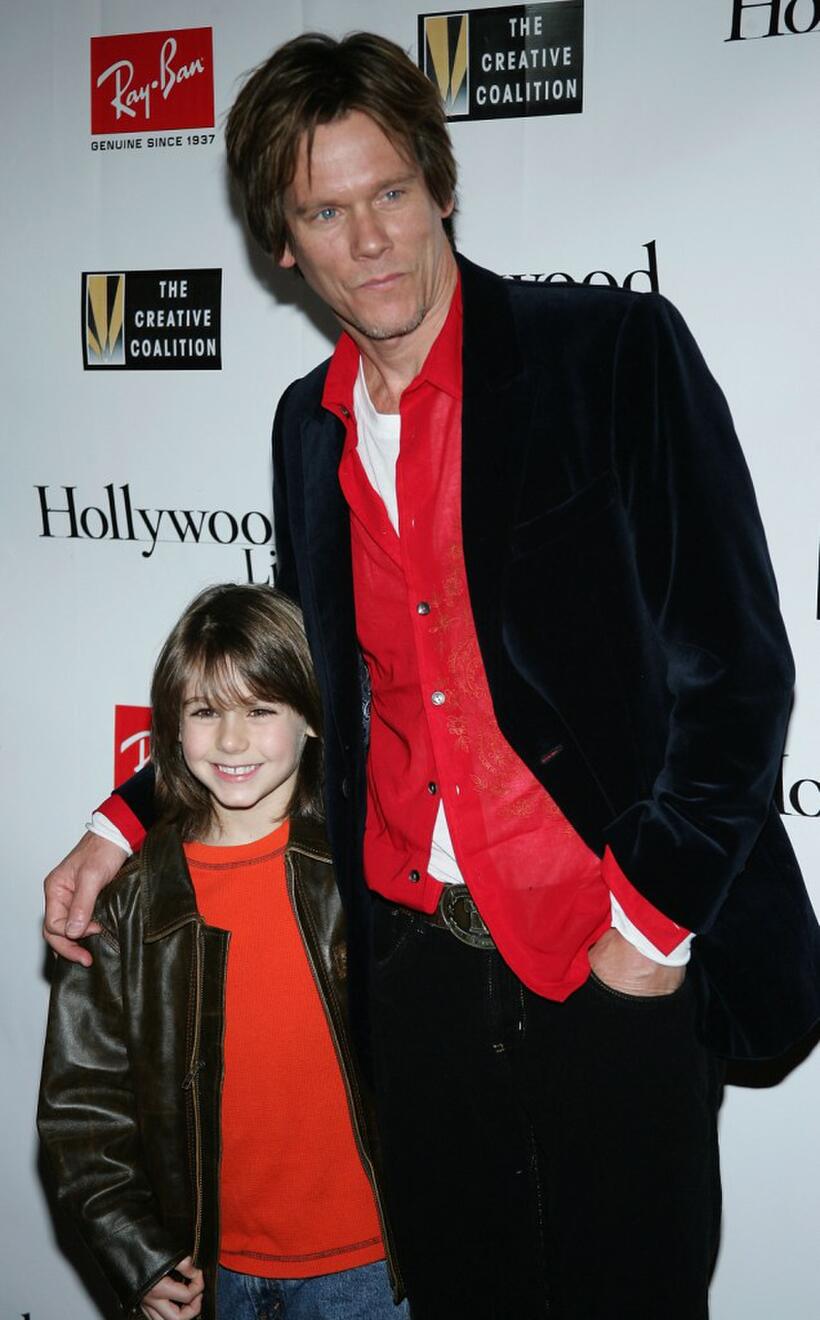 Dominic Scott Kay and Kevin Bacon at the 2005 Ray Ban Visionary Award Hollywood Life After Party.