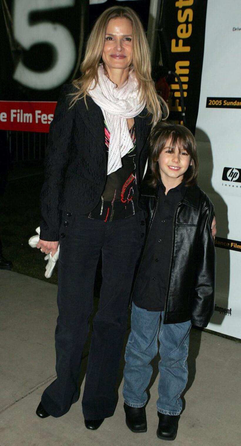 Kyra Sedgwick and Dominic Scott Kay at the premiere of "Loverboy."