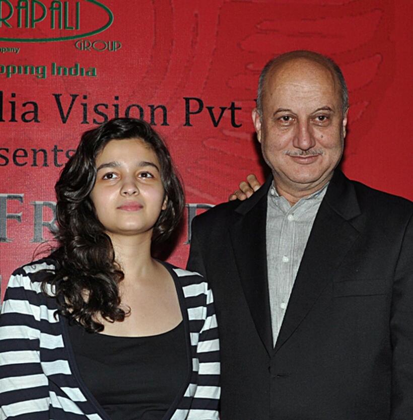 Aliya Bhatt and Anupam Kher at the launch of "Dear Friend Hitler."