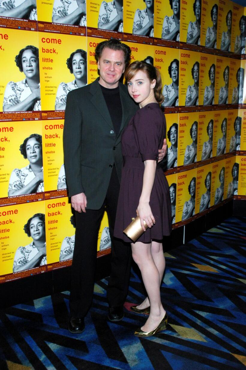 Kevin Anderson and Zoe Kazan at the after party of the opening night of "Come Back, Little Sheba."