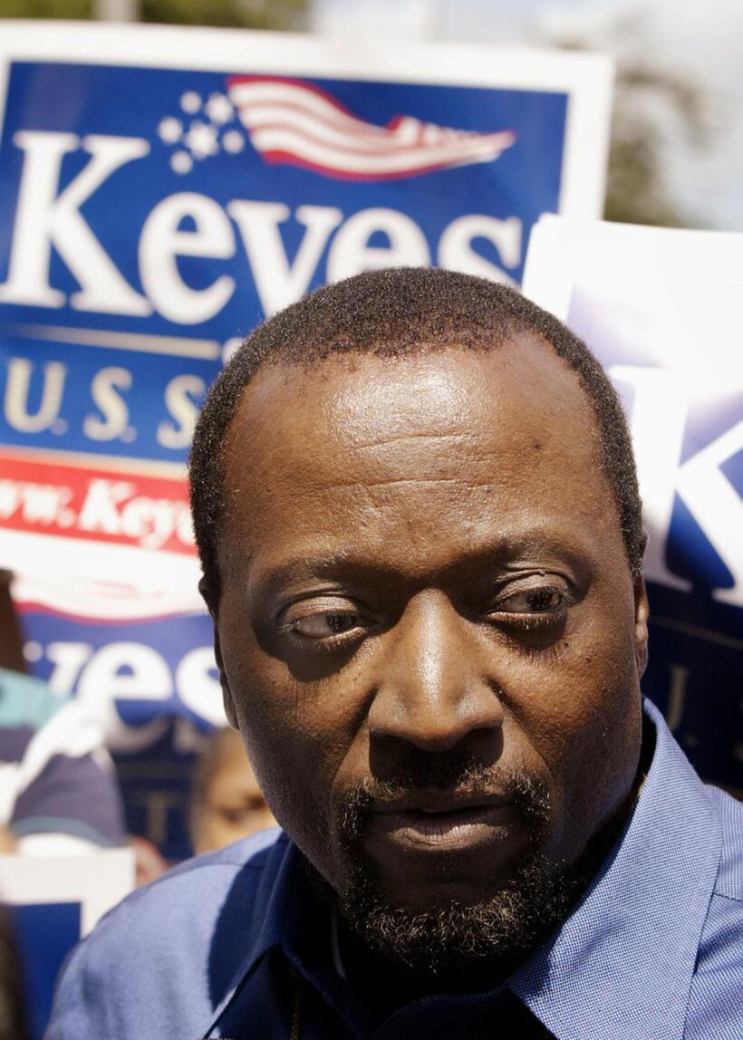 Alan Keyes at the Bud Billiken parade.