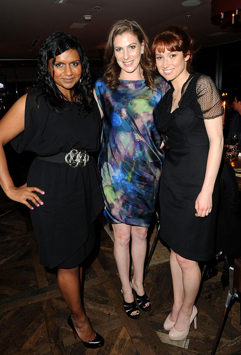 Mindy Kaling, Jennifer Maizel and Ellie Kemper at the ELLE Women In Television event in California.