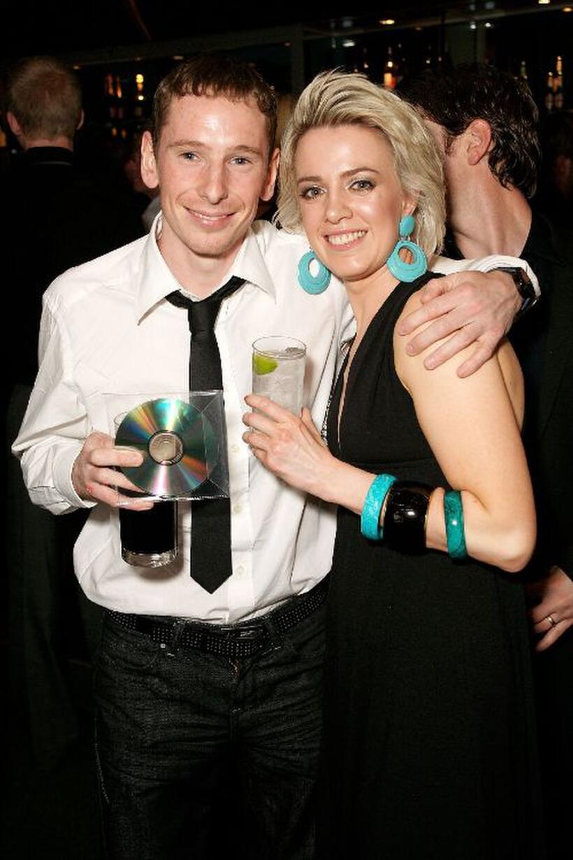 Gerard Kearns and Guest at the after party of the UK premiere of "Looking for Eric."
