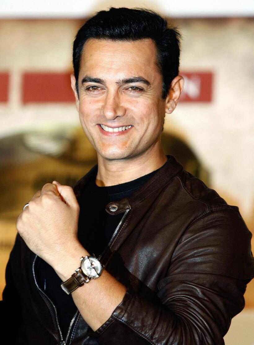 Aamir Khan at the launch of Titan Aviator series wrist watches.