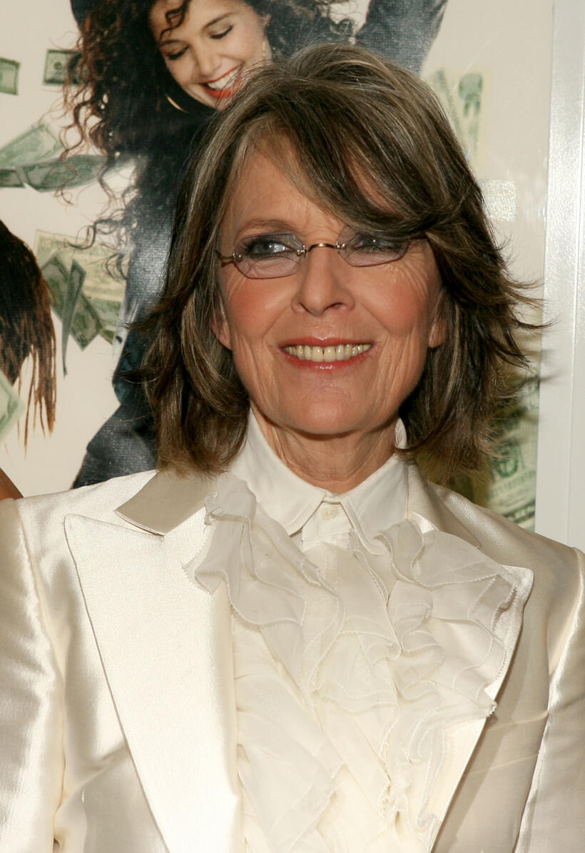 Diane Keaton at the "Mad Money" premiere in Westwood, California
