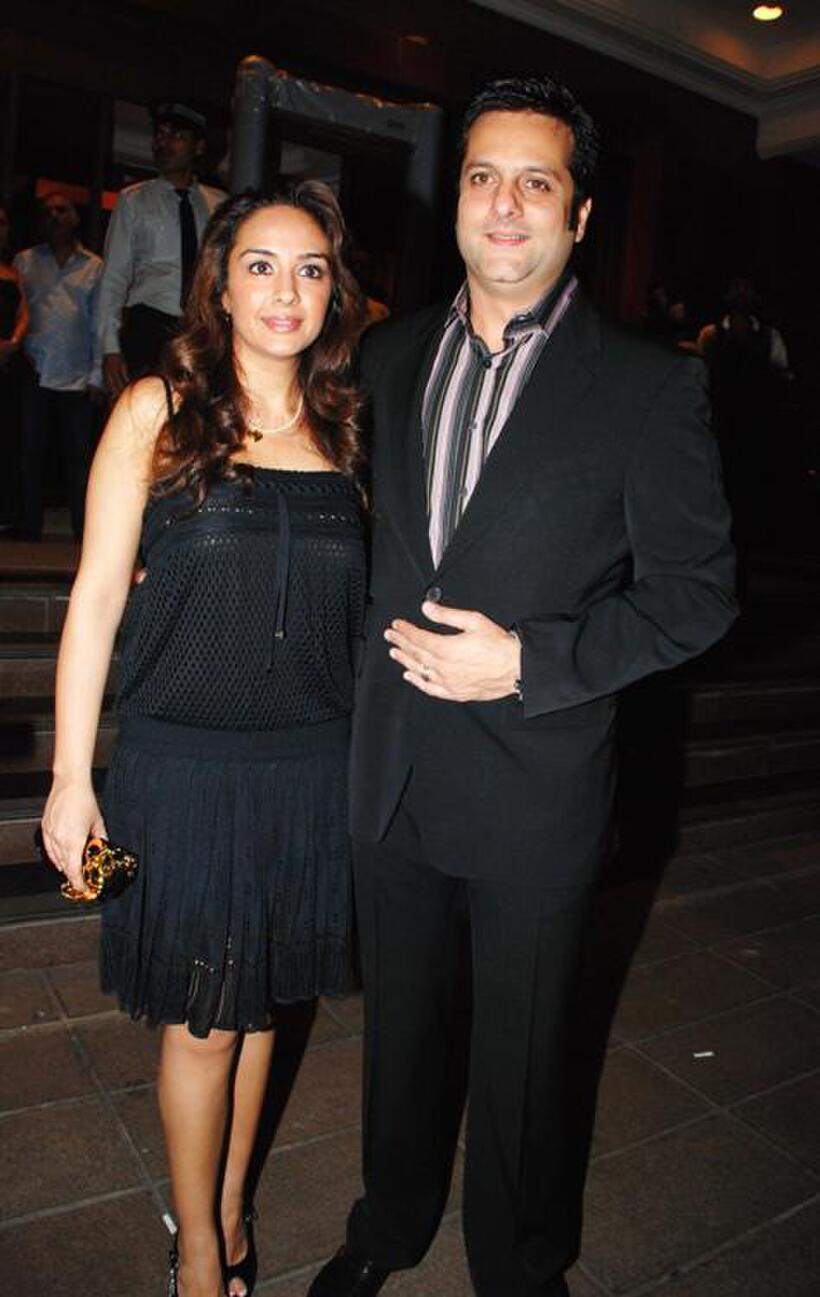 Natasha and Fardeen Khan at the Ramesh Taurani's wedding anniversary.