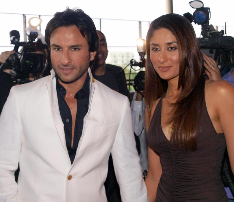 Saif Ali Khan and Kareena Kapoor at the Zee Cine film awards 2008.