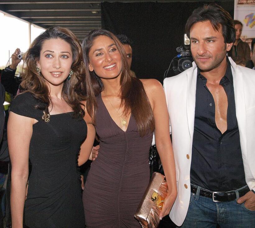 Karishma Kapoor, Kareena Kapoor and Saif Ali Khan at the Zee Cine Film Awards 2008.