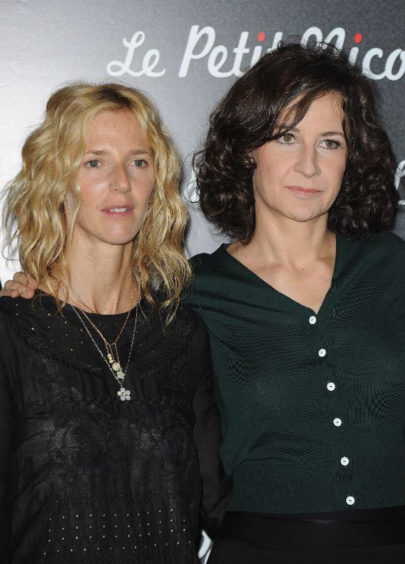 Sandrine Kiberlain and Valerie Lemercier at the premiere of "Le Petit Nicolas."