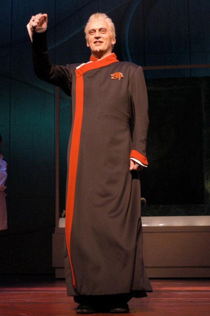 Donnie Kehr at the curtain call for recording artist Toni Braxton's debut in the Broadway musical Aida.