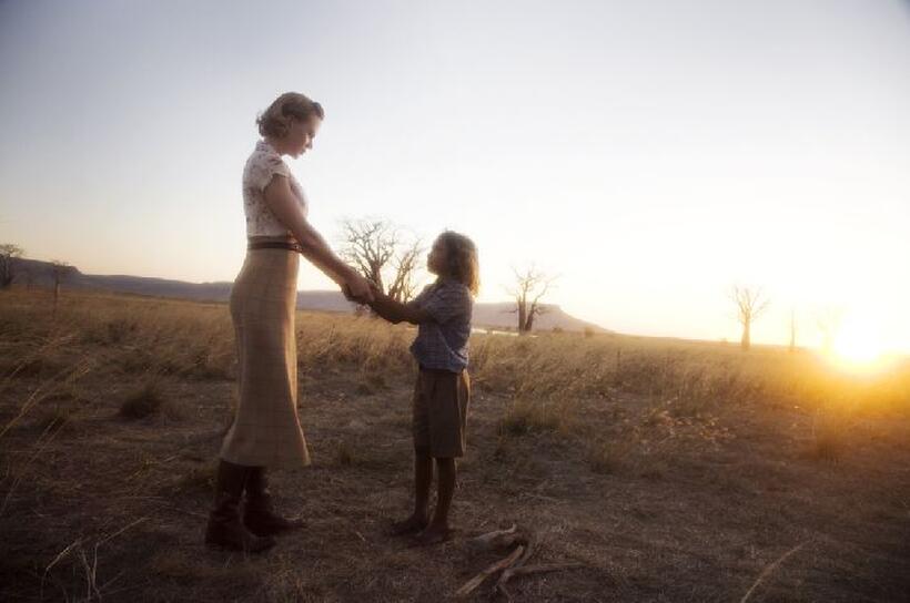 Nicole Kidman as Sarah and Brandon Walters as Nullah in "Australia."