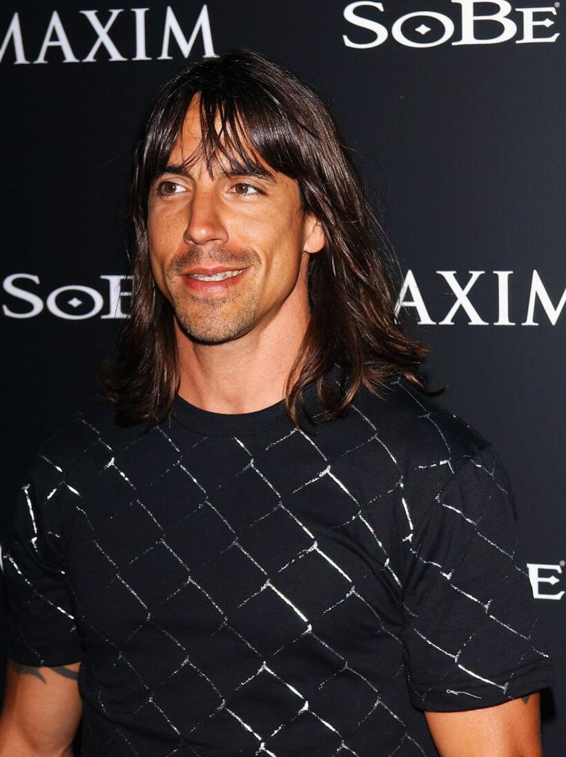 Anthony Kiedis at the Maxim Magazine and Sobe's "Tale Slide" Party.