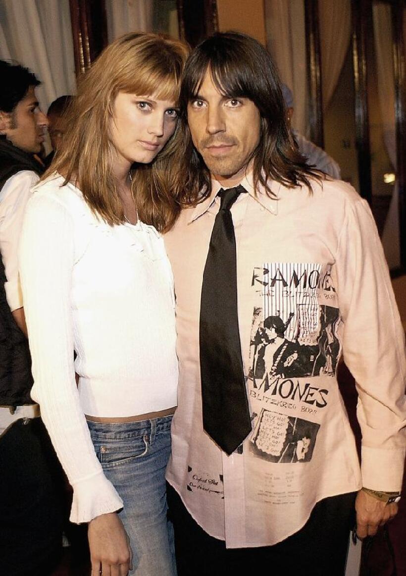 Anthony Kiedis and guest at the Playstation2 celebration of the Electronic Entertainment Expo.