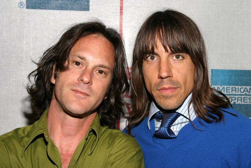Dick Rude and Anthony Kiedis at the screening of "Let's Rock Again" during the Tribeca Film Festival.
