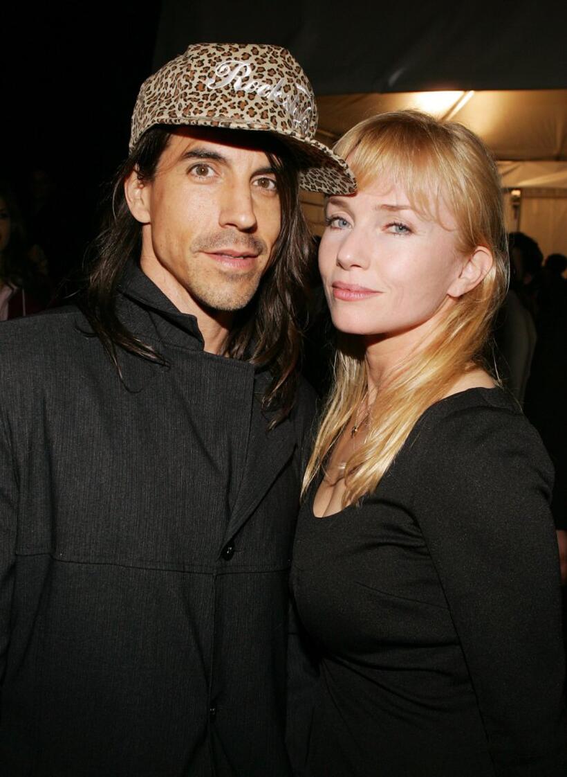 Anthony Kiedis and Rebecca De Mornay at the Agent Provocateur Fall 2006 show during the Mercedes-Benz Fashion Week.