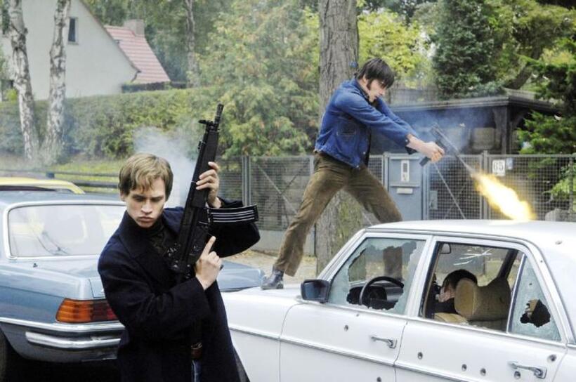 Vinzenz Kiefer as Peter-Juergen Boock and Hannes Wegener as Willy Peter Stoll in "The Baader Meinhof Complex."