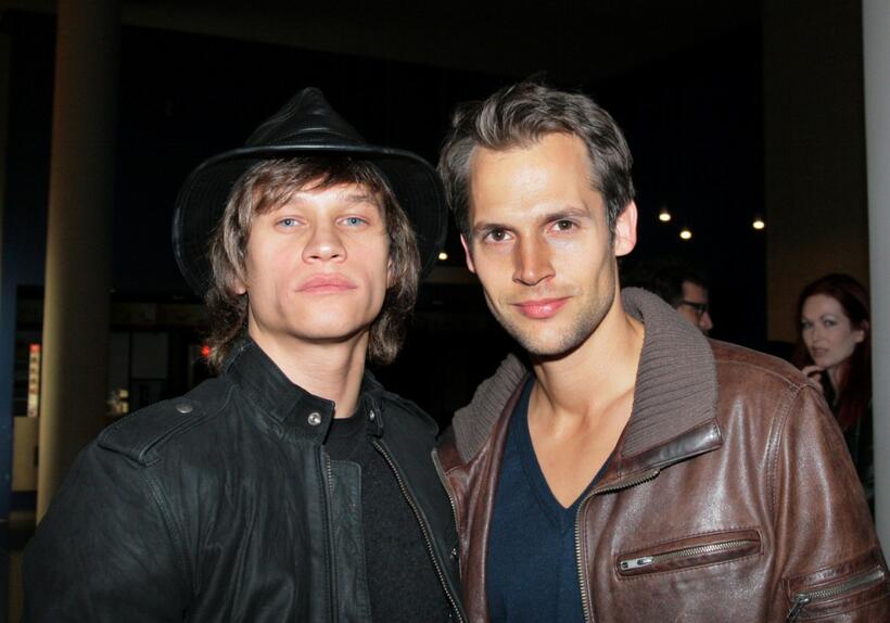 Vinzenz Kiefer and Thorsten Feller at the Berlin premiere of "Nordwand."