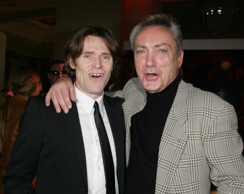 Udo Kier and Willem Dafoe at the 58th Berlinale Film Festival premiere of "Fireflies In The Garden".
