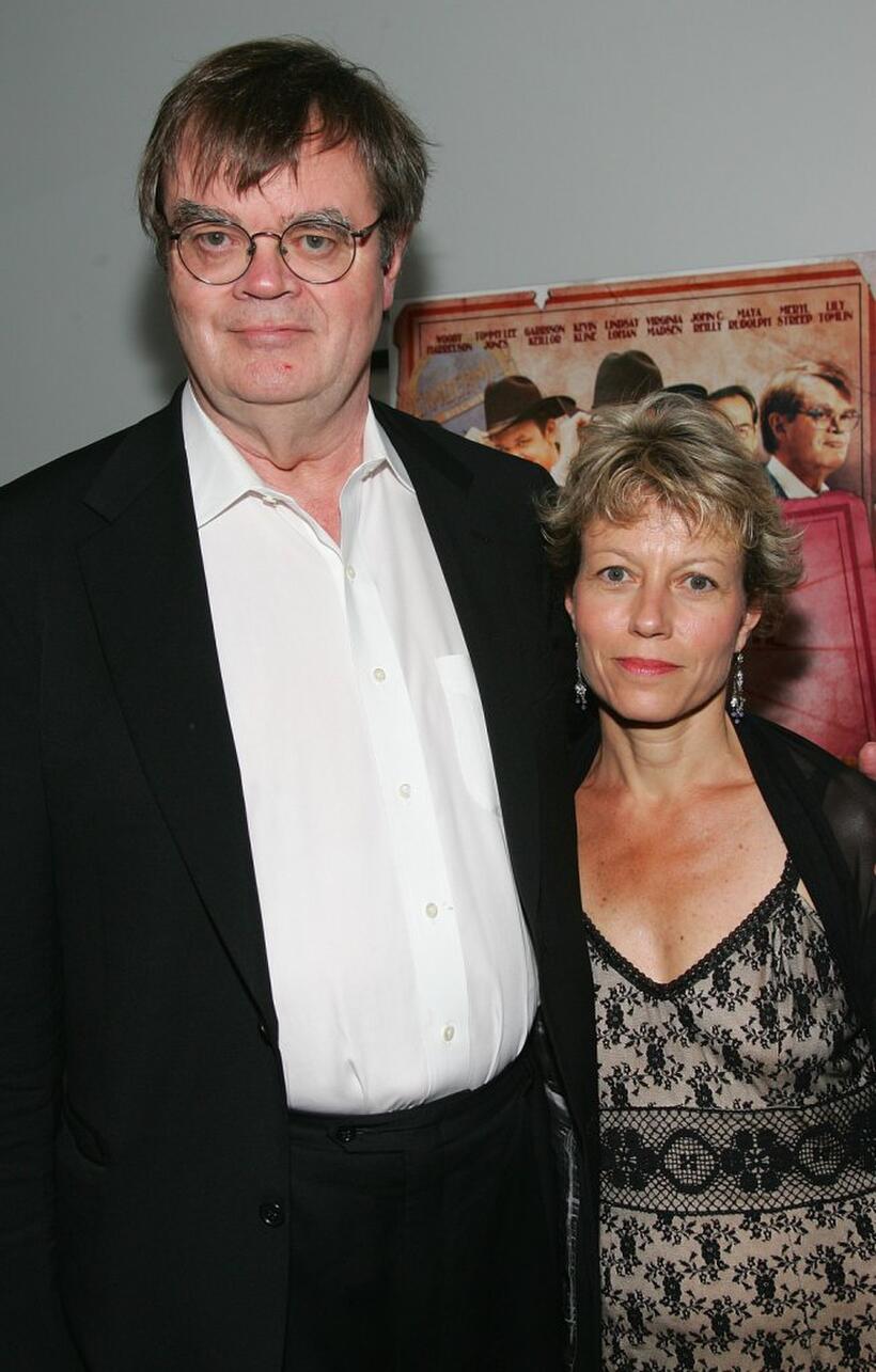 Garrison Keillor and his wife at the premiere of "A Prairie Home Companion."