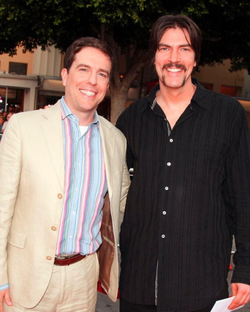 Ed Helms and Pat Kilbane at the premiere of "Meet Dave."