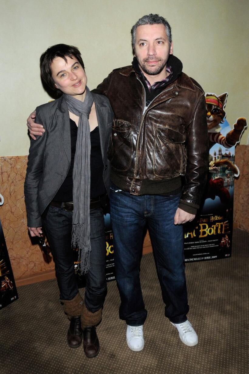 Atmen Kelif and Guest at the Paris premiere of "The True Story of Puss'n Boots."