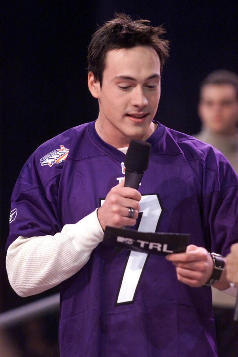 Chris Klein at the MTV TRL at Super Bowl XXXVI.