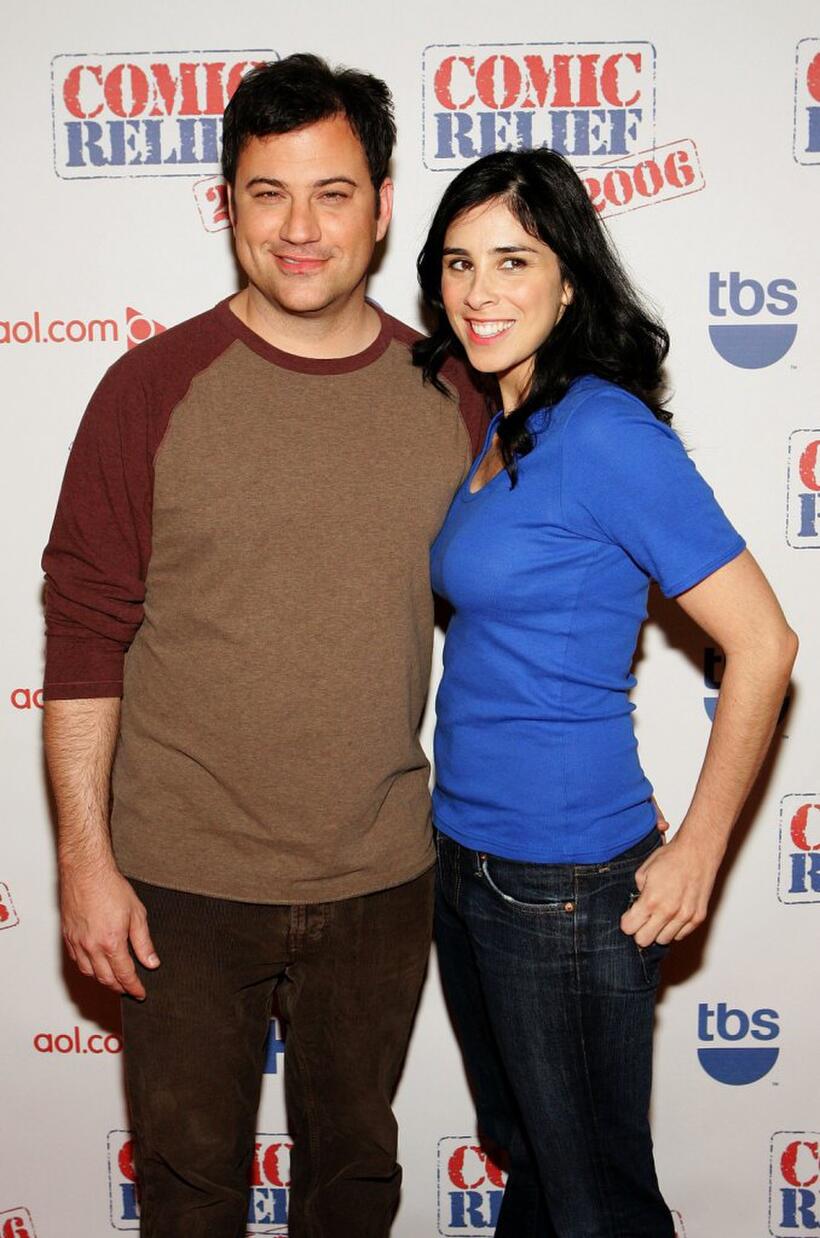 Jimmy Kimmel and Sarah Silverman at the Comic Relief 2006 show.